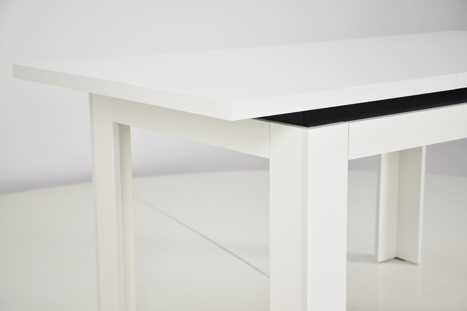 BIAŁY Rozkładany stół 80x120 i 6 krzeseł DO SALONU Kolor korpusu stołu biały