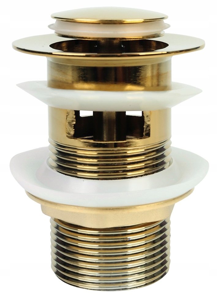 

Korek Umywalkowy Złoty Z Przelewem Klik Klak