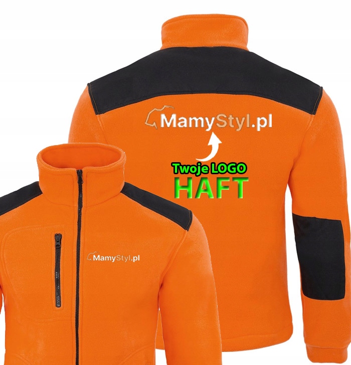 Polar męski z HAFTEM własnego logo z przodu i na plecach 340