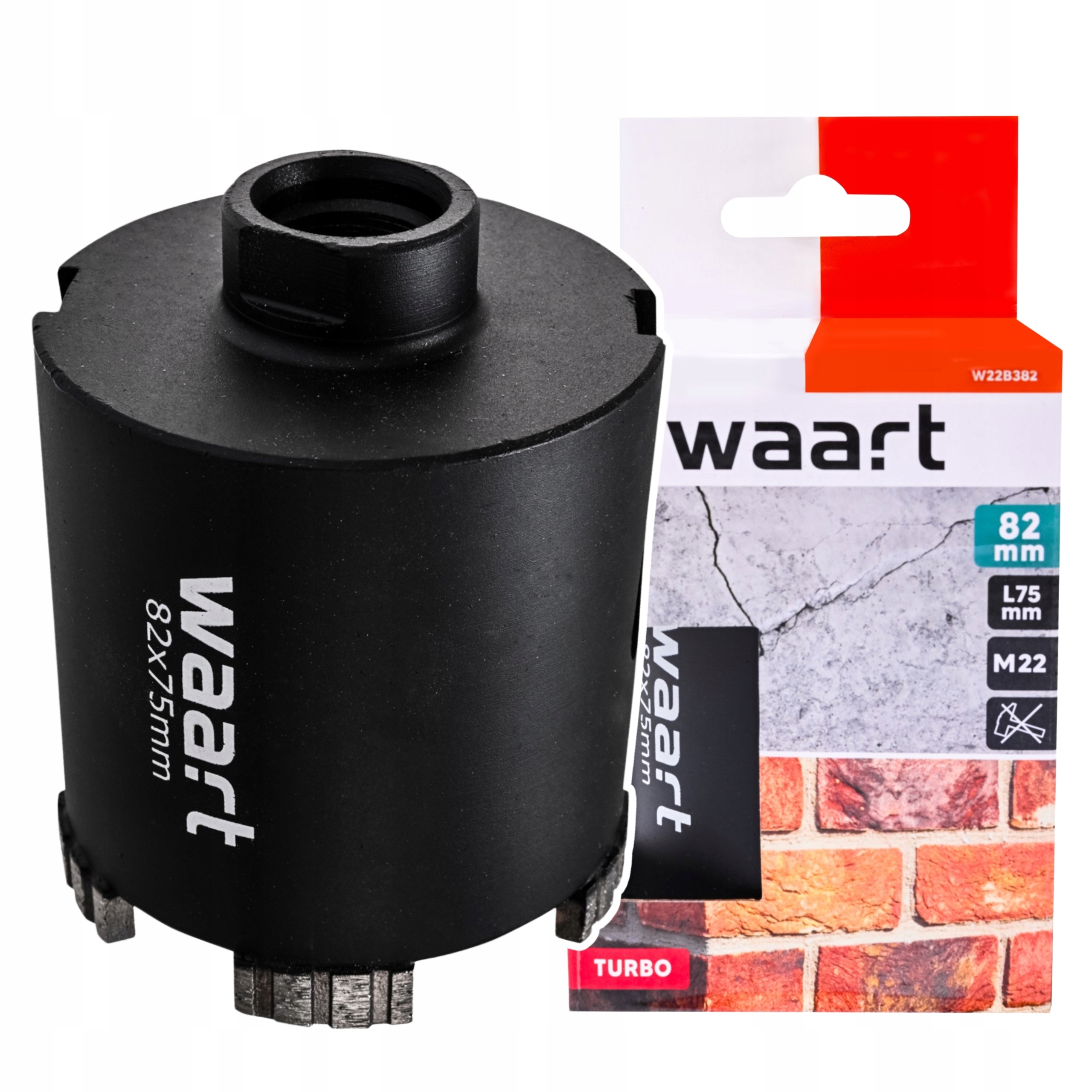 Korunkový Vrták Na Betonu Diamantový 82 mm Korunka Segmentová Fréza 82x75 mm M22