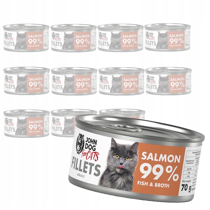 Levně John Dog For Cats Krmivo S Lososem Pro Kočky 12x70 g