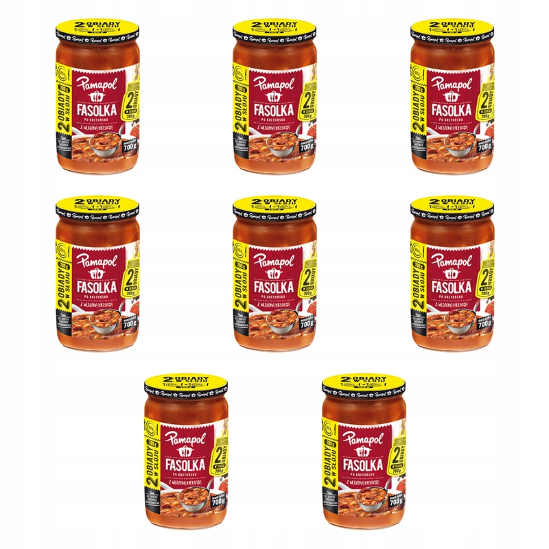 Fazole po bretaňsku s uzenou klobásou Pamapol 700 g X8