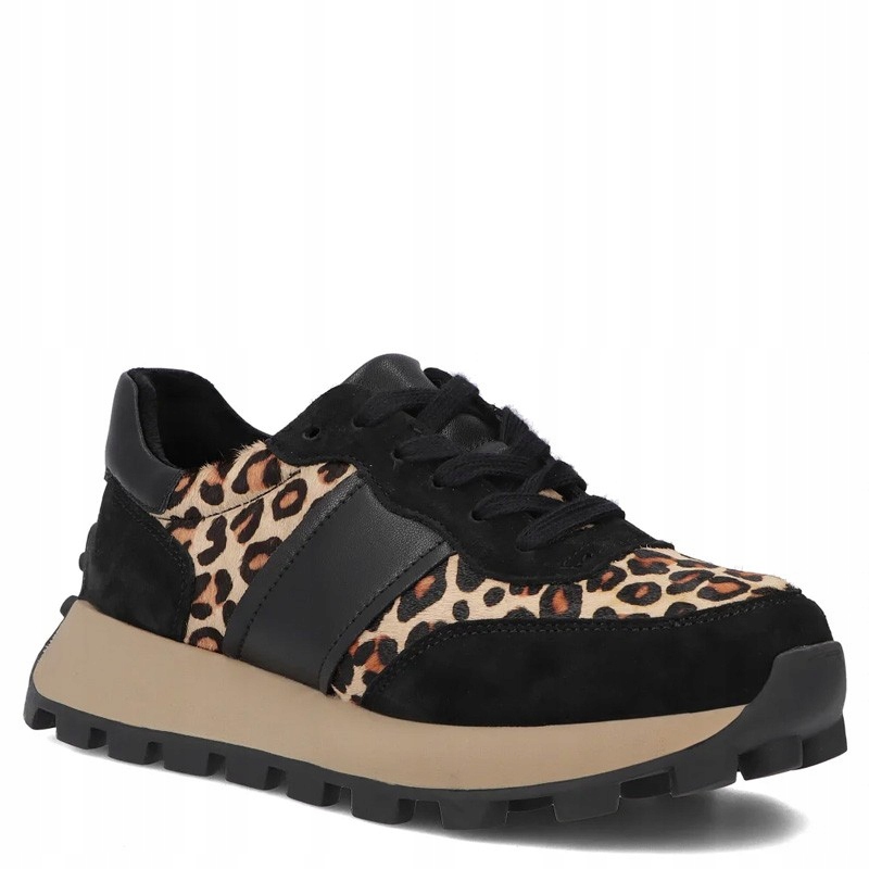 Filippo DP7112 Černé Kožené Tenisky Panterka 38