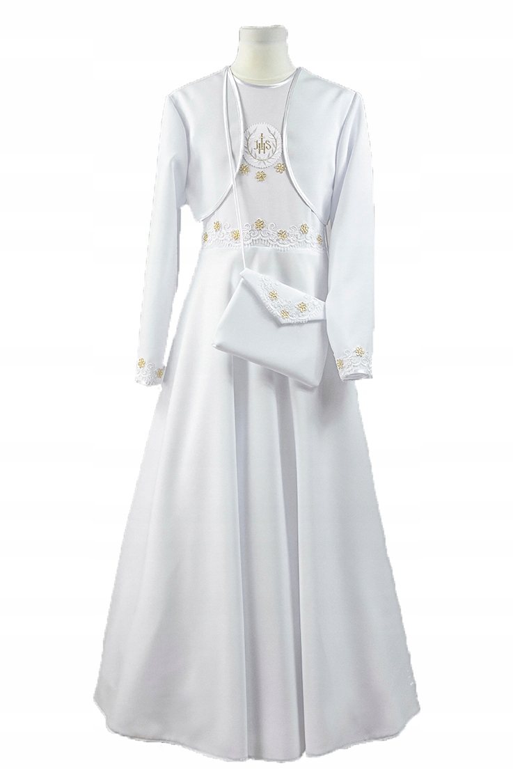 ALBA SUKIENKA KOMUNIJNA Z BOLERKIEM SZYTA NA MIARĘ