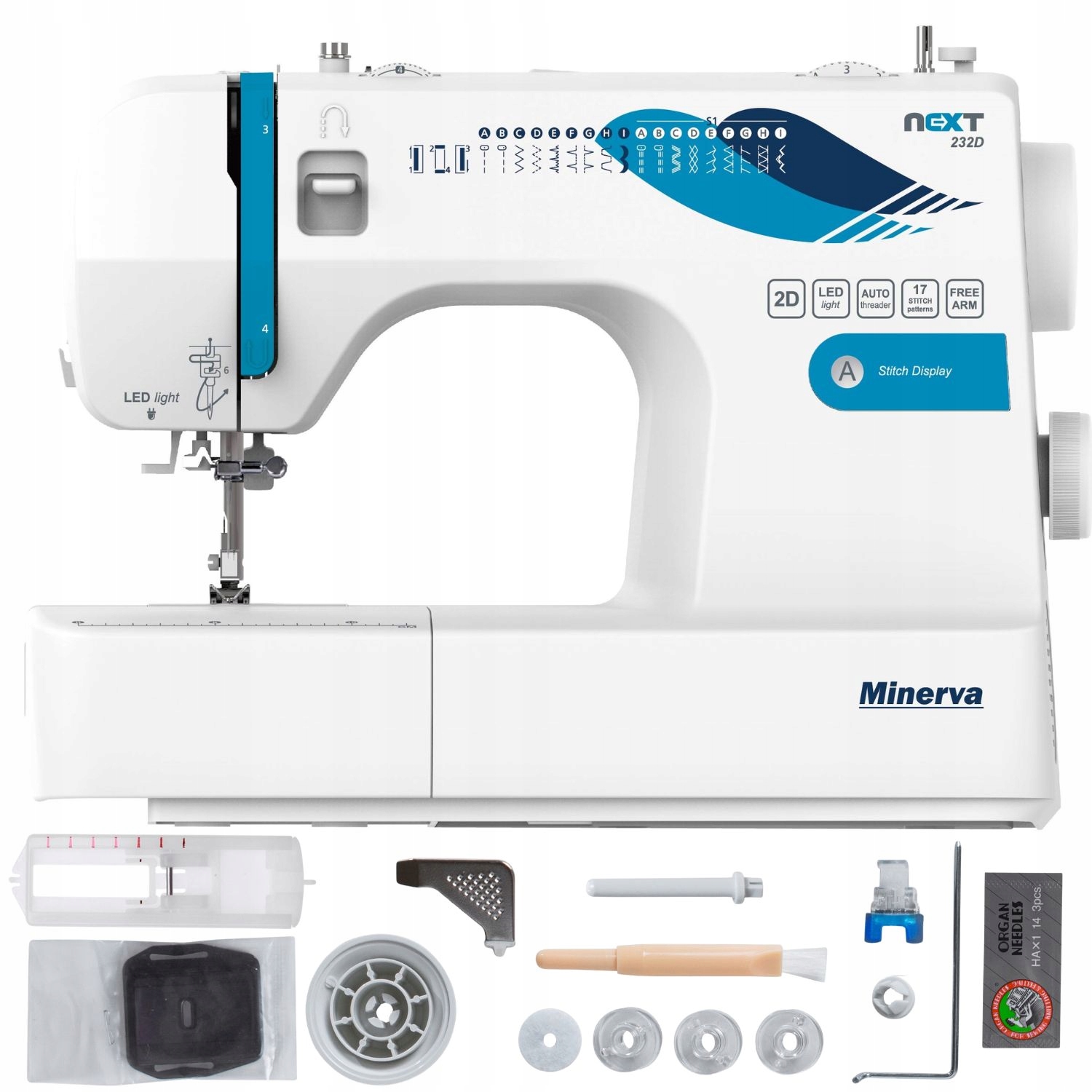 Maszyna do szycia domowa mechaniczna Minerva Next 232D II mocna