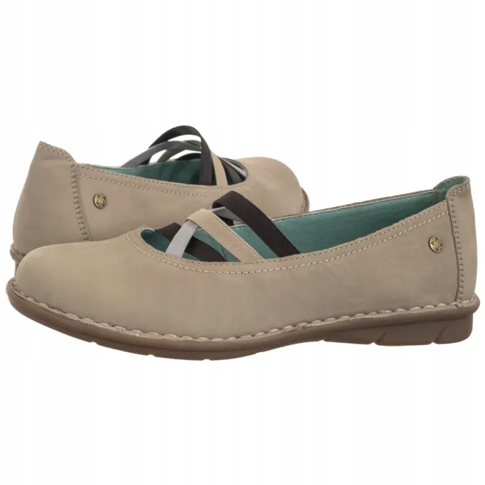 Boty Baleríny Polobotky Kožené Dámské Maciejka Béžové P6815-10