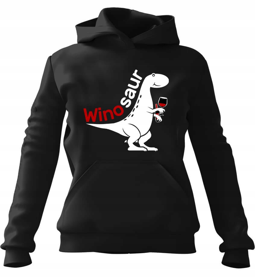 s kapucí Mikina Winosaur, černá, velikost L