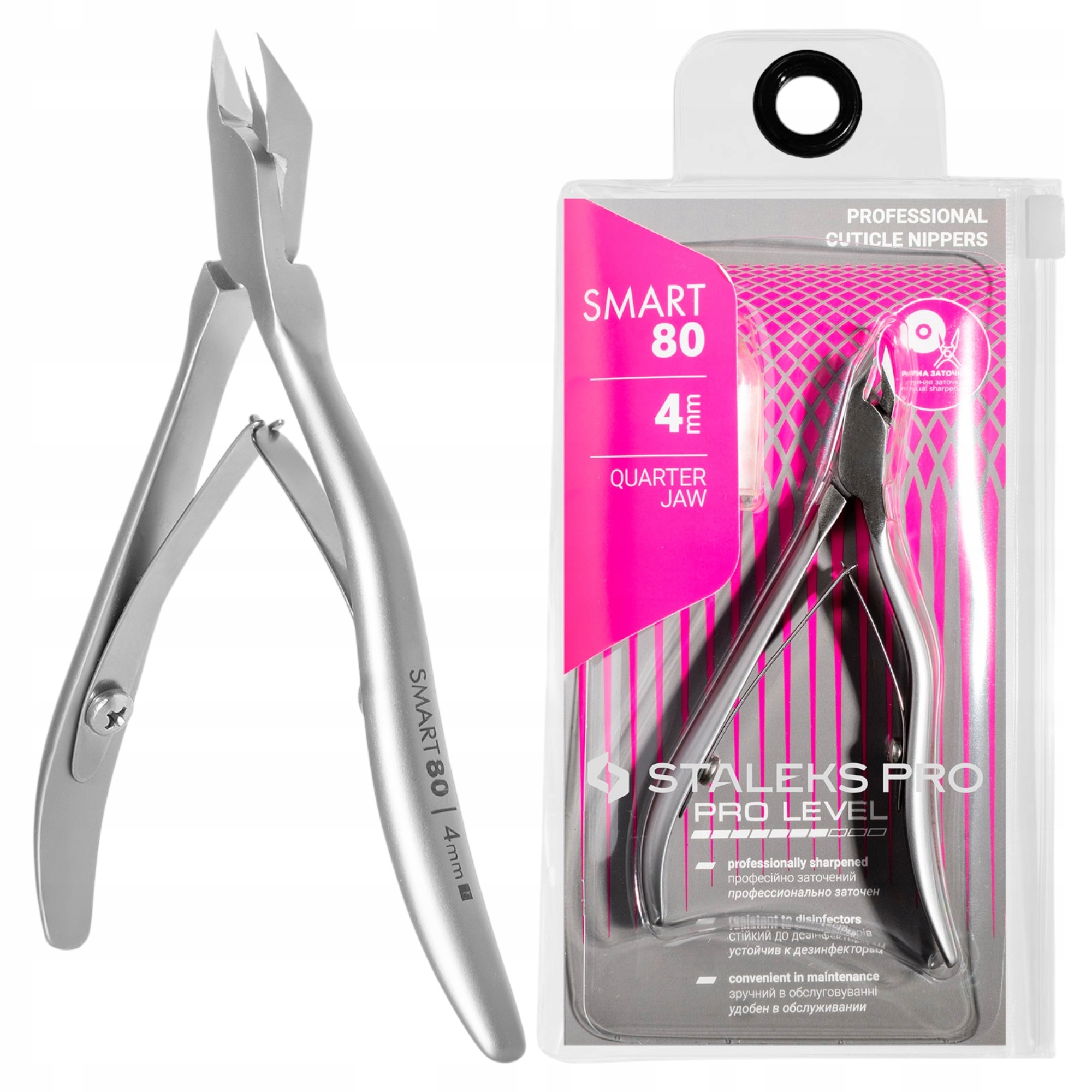 Staleks Profesionální kleštičky na kůžičku 4 mm NS-80-4