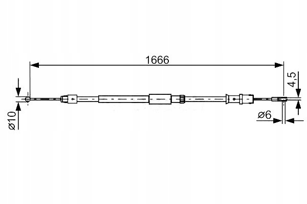 трос тормоза ручного MERCEDES зад SPRINTER 06- л