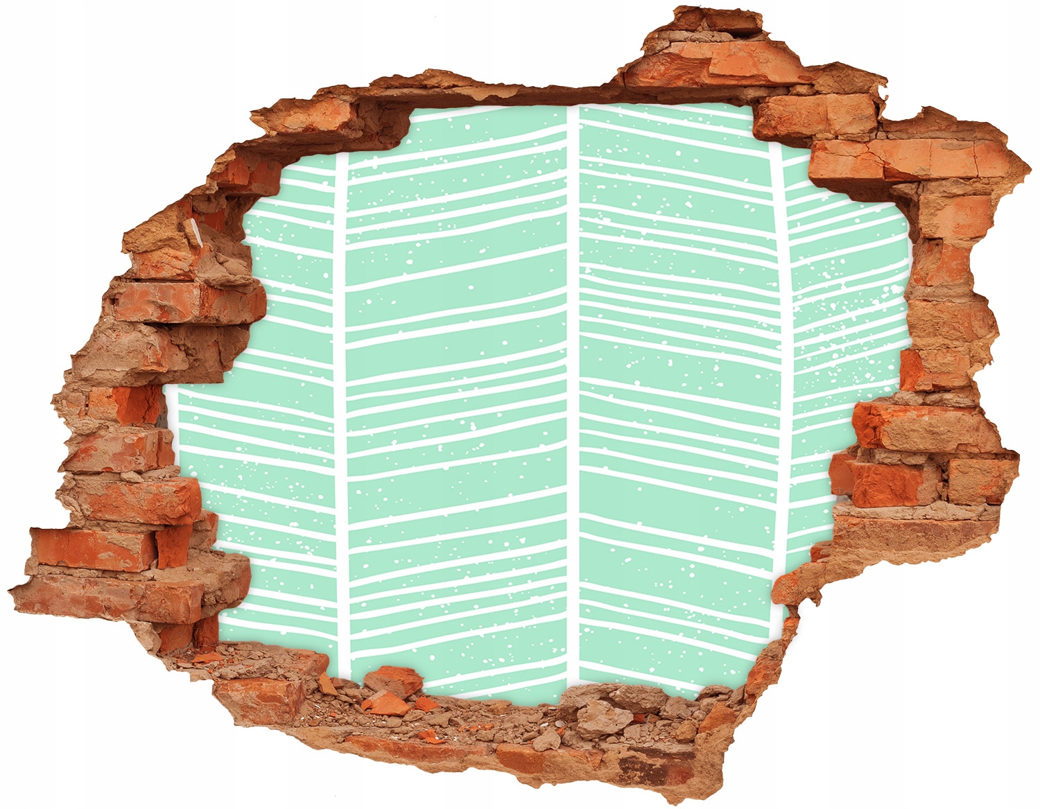 

Naklejka dziura ozdoba dekor 120x93 Jodełka wzór