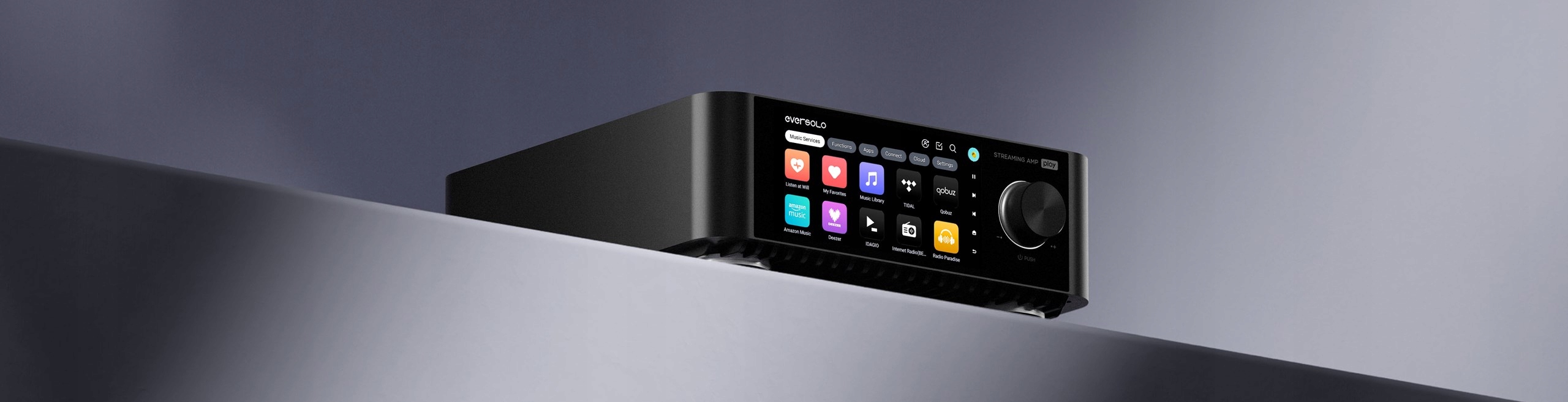 EVERSOLO PLAY CD EDITION WZMACNIACZ STEREO / ODTWARZACZ CD / STREAMER WI-FI Moc wyjściowa 8Ω 60 W