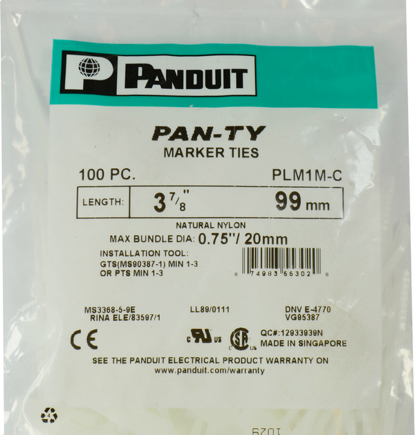 PANDUIT OPASKI OPISOWE BIALE 99x2 5 PLM1M C Brand Panduit