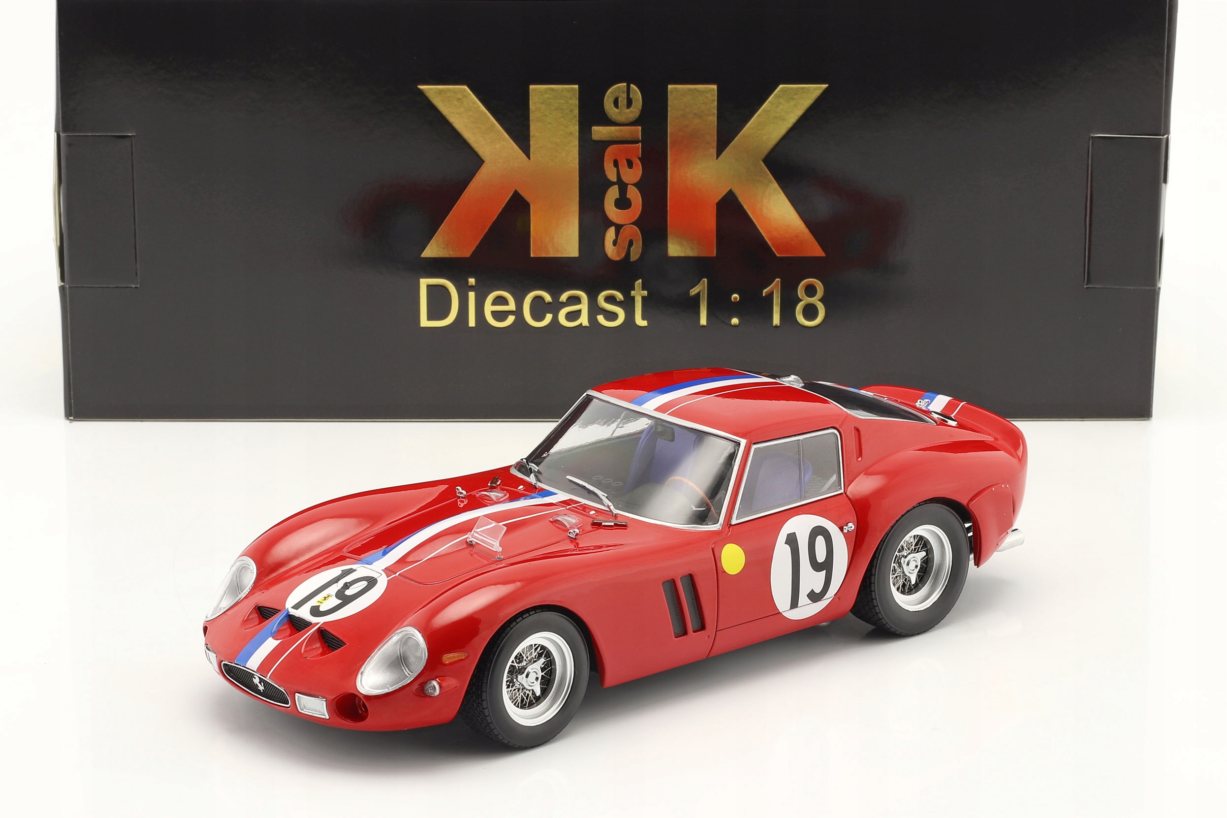 Kk Scale Ferrari 250 Gto #19 2nd Le Mans 1962 1:18