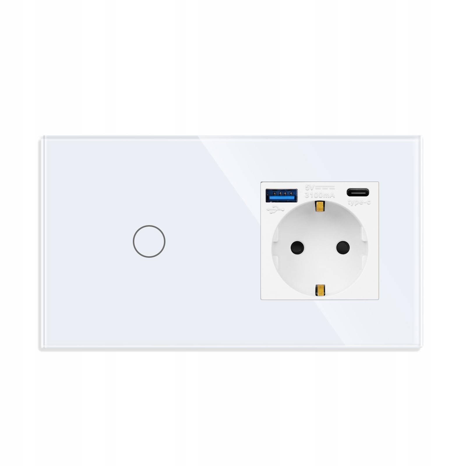 JIMEIDA Gniazdko USB 20W Szybkie Ładowanie z Włącznikiem Światła Wersja 2 — miniatura 2