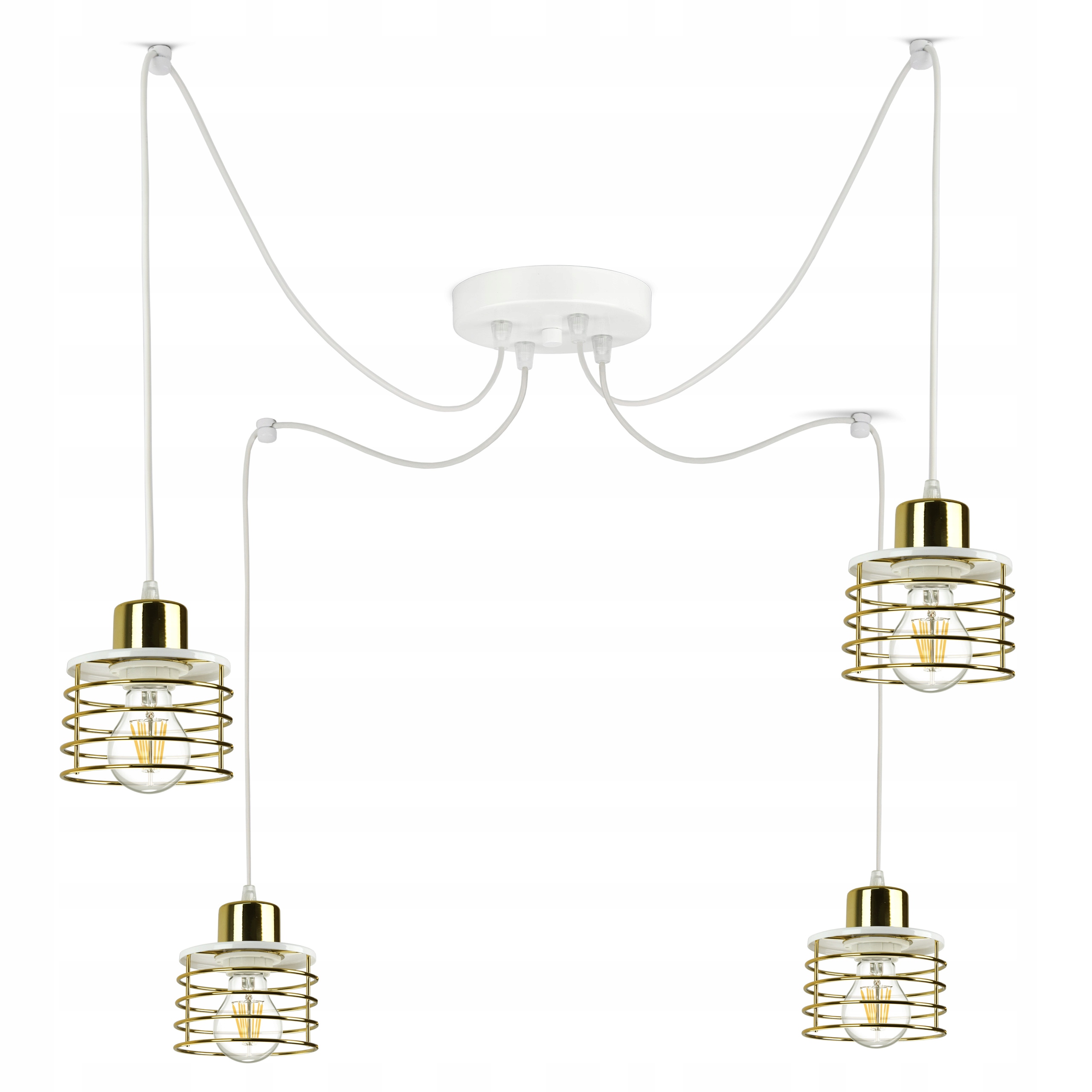 Závěsná lampa Lustr Pavouk Glam Zlatý Chrom Med