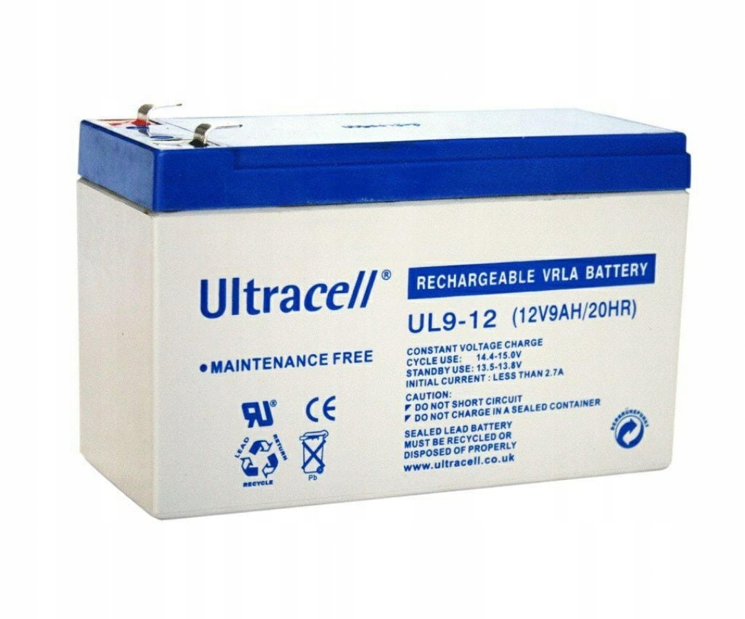 

Bateria do systemów alarmowych UL9Ah 12V Ultracell