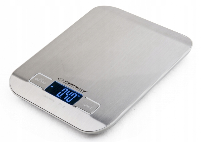 

Waga Cyfrowa Kuchenna Esperanza Srebrna Inox LCD