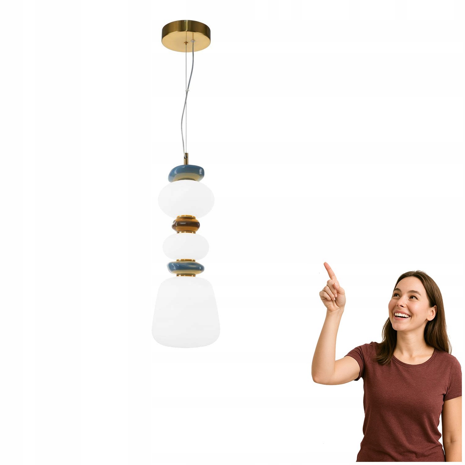 Závesná Led lampa 15W Evans PND-94981V-3B-GD Italux