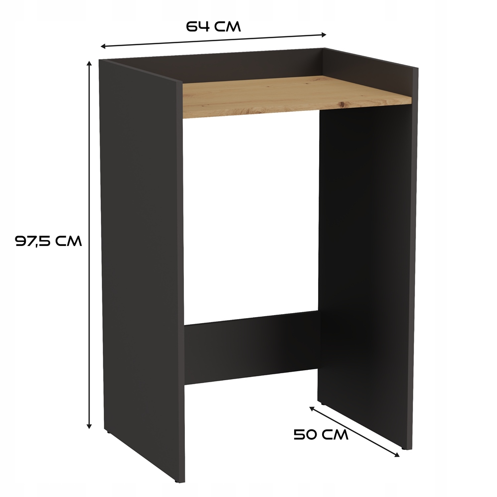 SZAFKA NA PRALKĘ KOMODA 64/50CM ANTRACYT DĄB ARTISAN REGAŁ SŁUPEK PRALKA Marka ATS