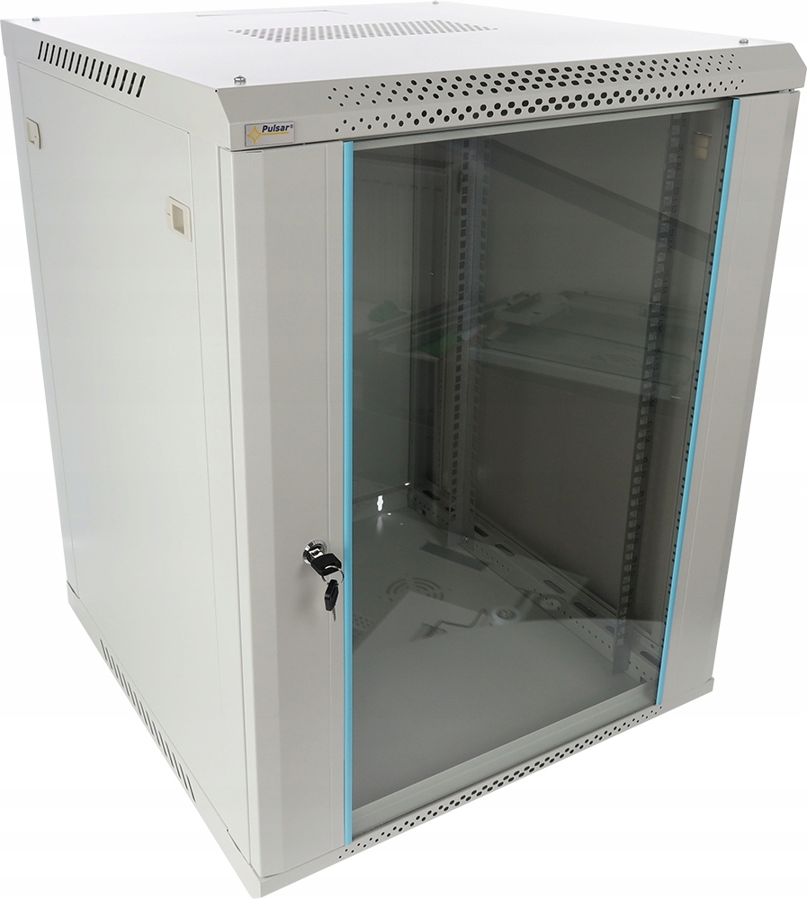 Szafa Rack 15U 19” wisząca do złożenia 600x600 szara