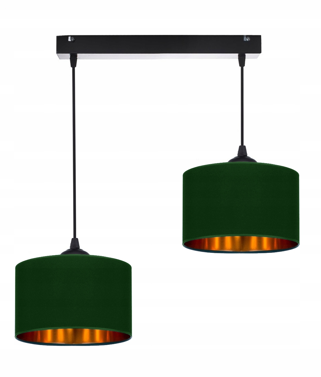 

Lampa Wisząca Sufitowa Żyrandol Zielono - Złoty
