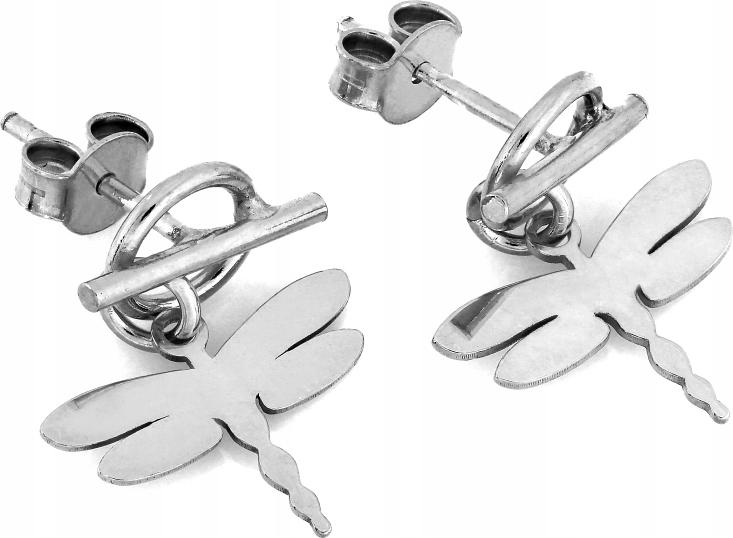 Stříbrné náušnice 925 s visící vážkou a hmyzem jako dárek