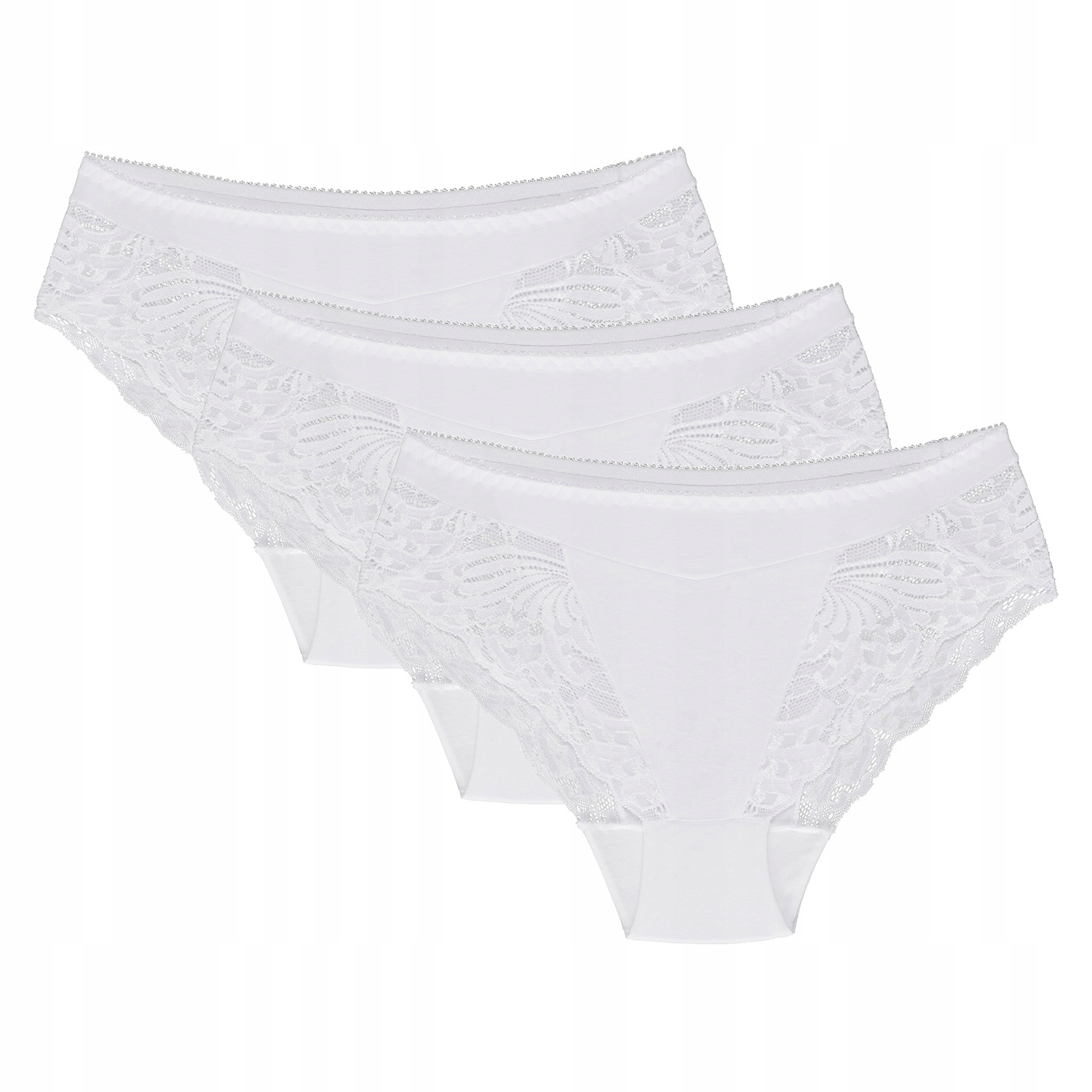 Wol-Bar Eco-Zo 3-pack bílé kalhotky Kalhotky L