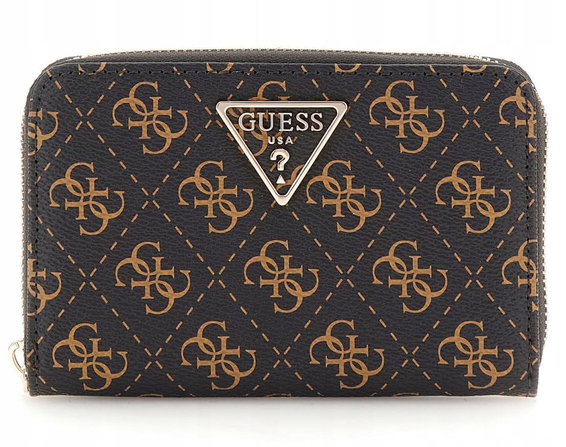 Guess Hnědá Dámská Logová Kožená Peněženka