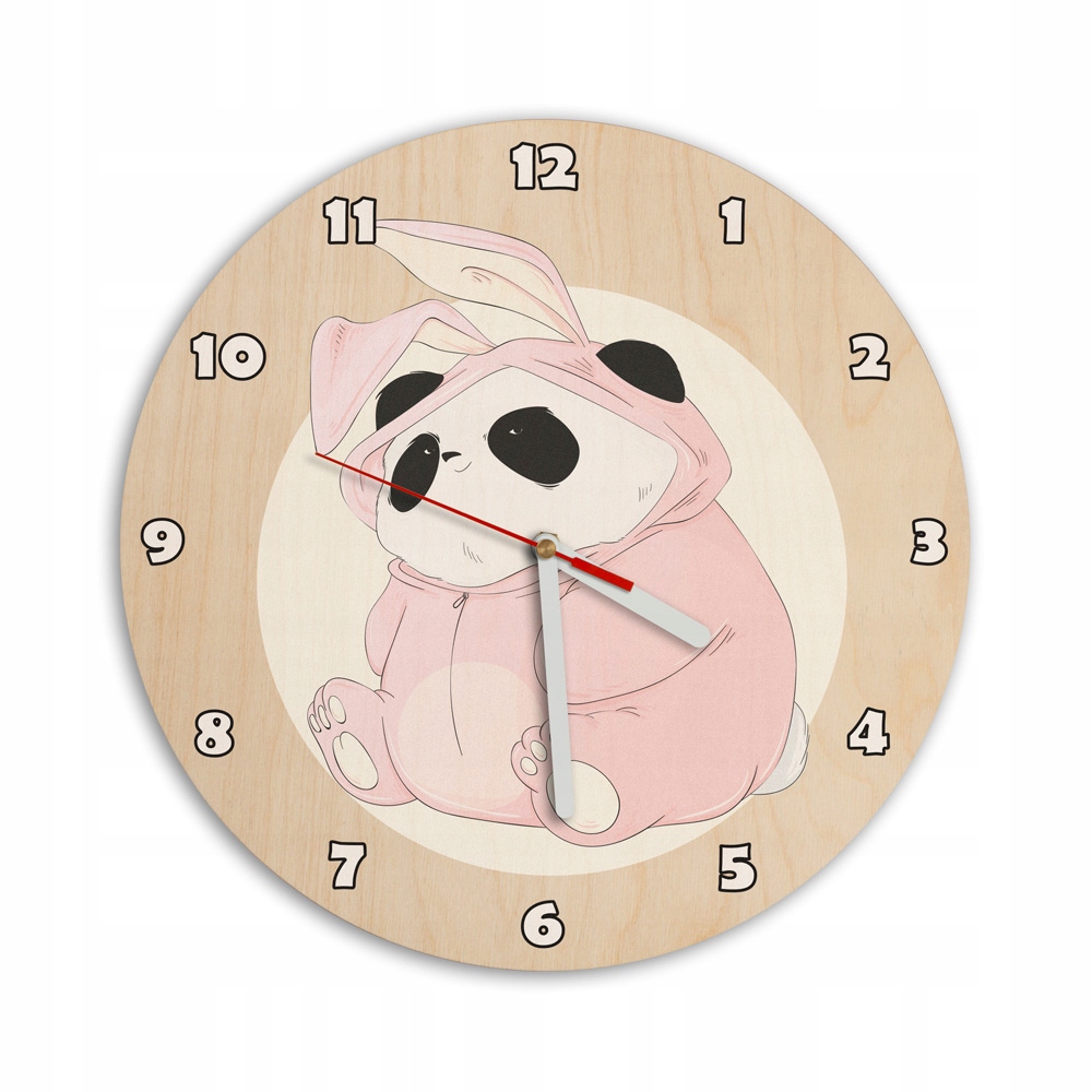 ТИХИЙ настенные Часы для комнаты вашего ребенка PANDA2 цифры