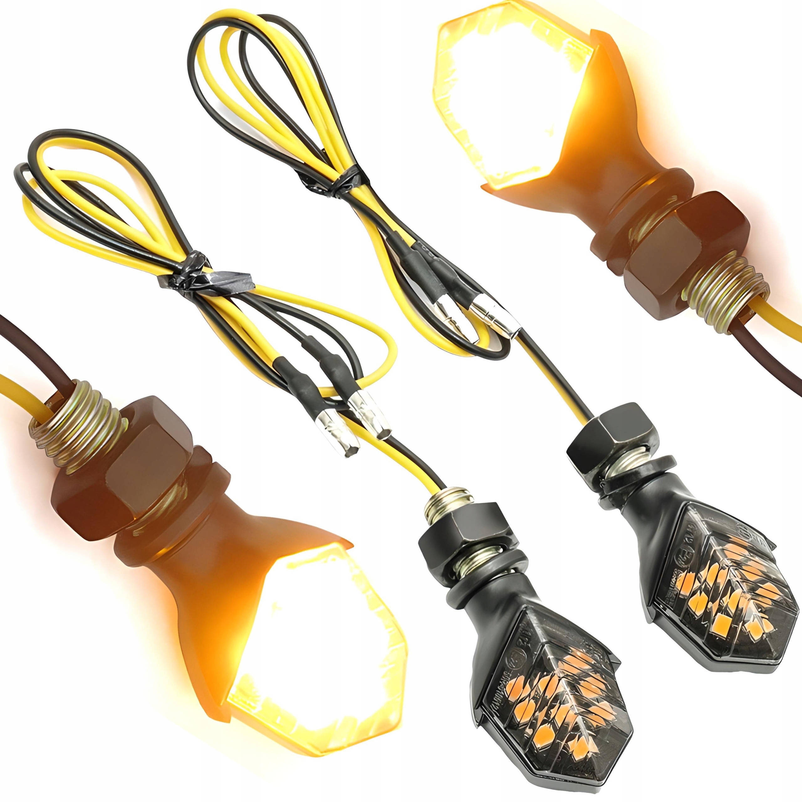 Uniwersalne kierunkowskazy 4x9LED MINI Strzałki Pchełki Homologacja Dymione