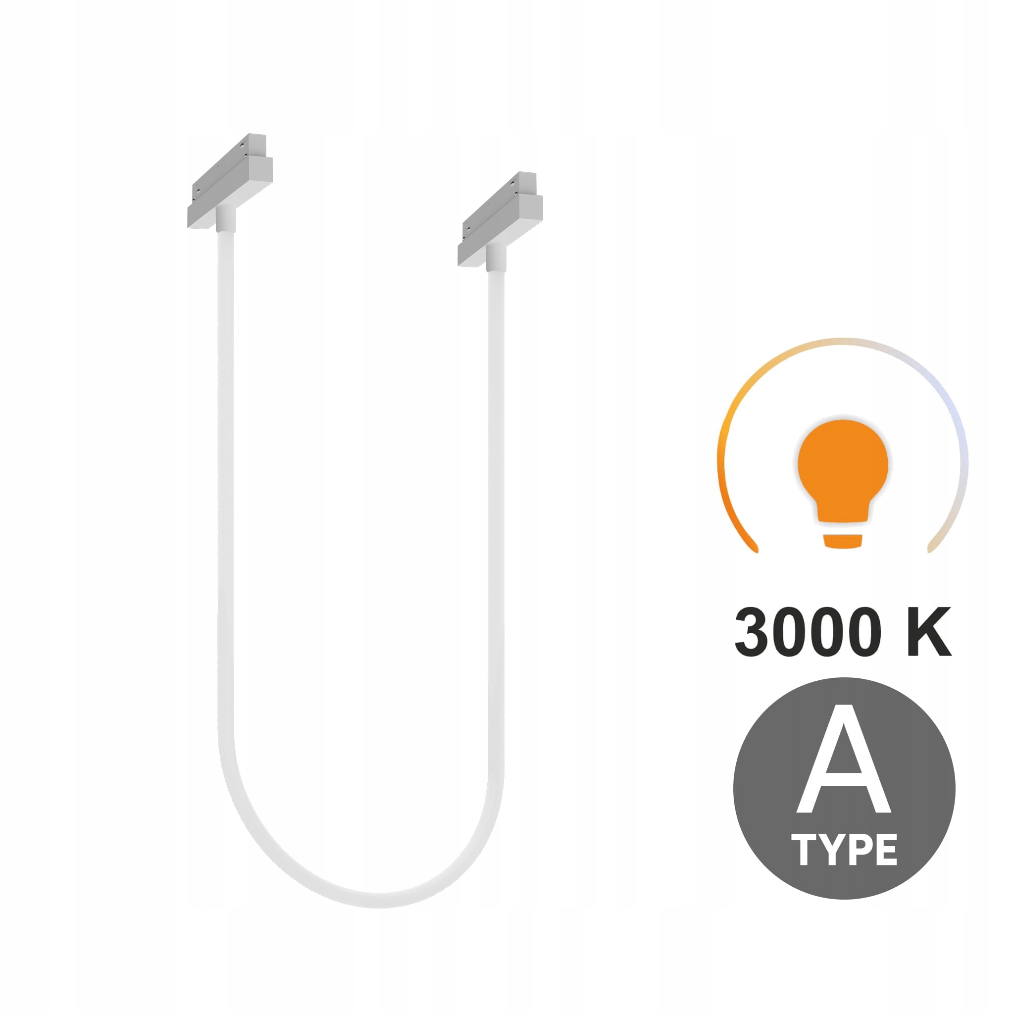 Lampa Tuba 2M 28W RG2 Typ A pre koľajnice Smart Track 3000K biela