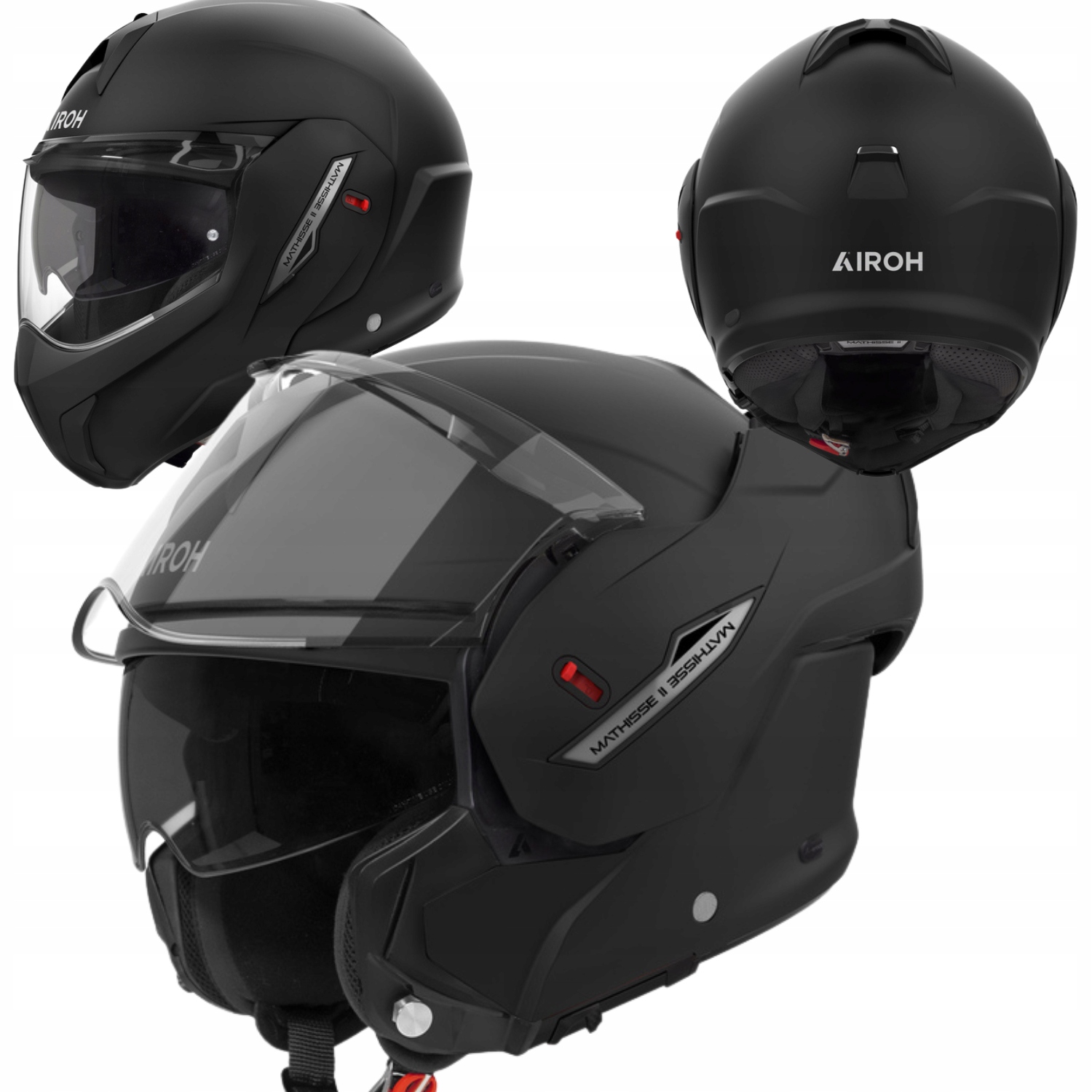 Airoh Motocyklová Prilba Blenda Pinlock Mathisse II Black Matt XXL