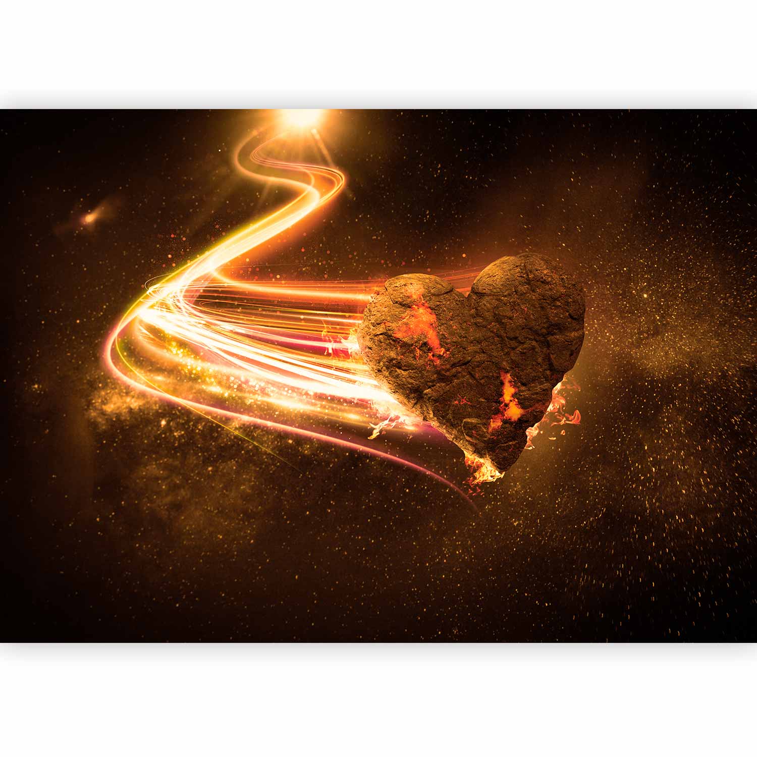 Fototapeta Kosmos Hořící Srdce Hvězdy Do Obývacího Pokoje Ložnice Nástěnná 400x280