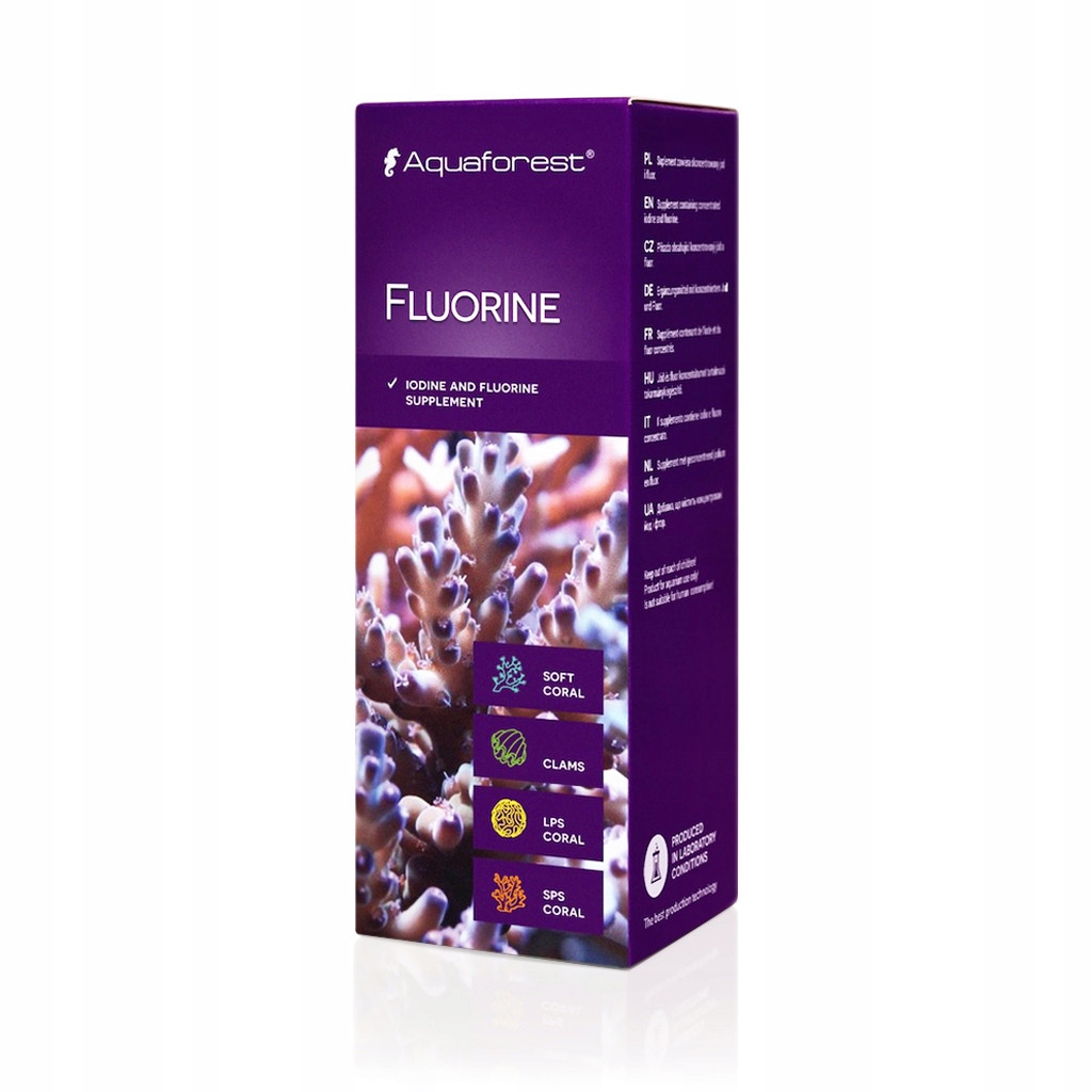 Aquaforest Fluorine 50 ML Doplněk Fluoru Pro Korály, Zbarvení