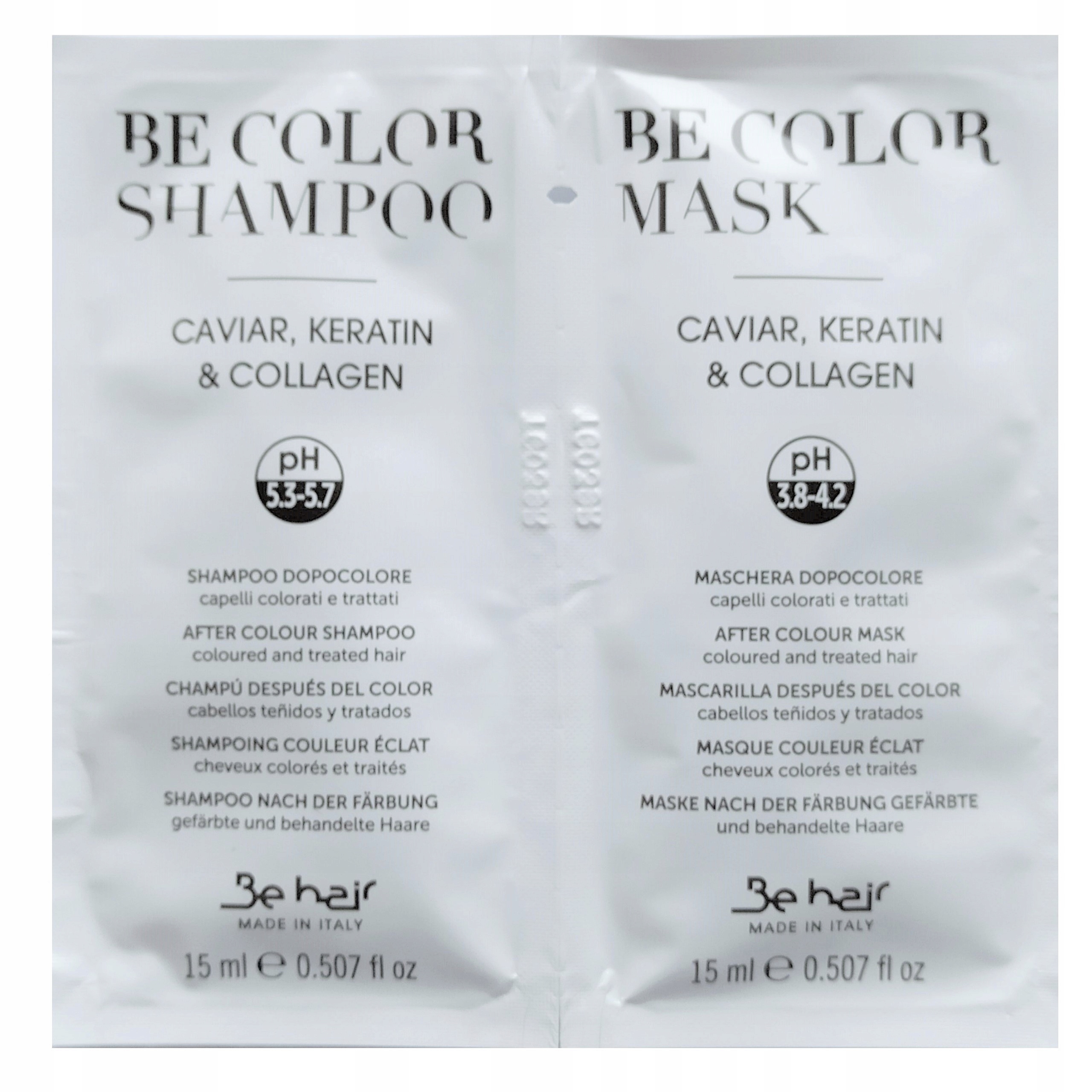 

Be Color zestaw szampon 15ml maska 15ml