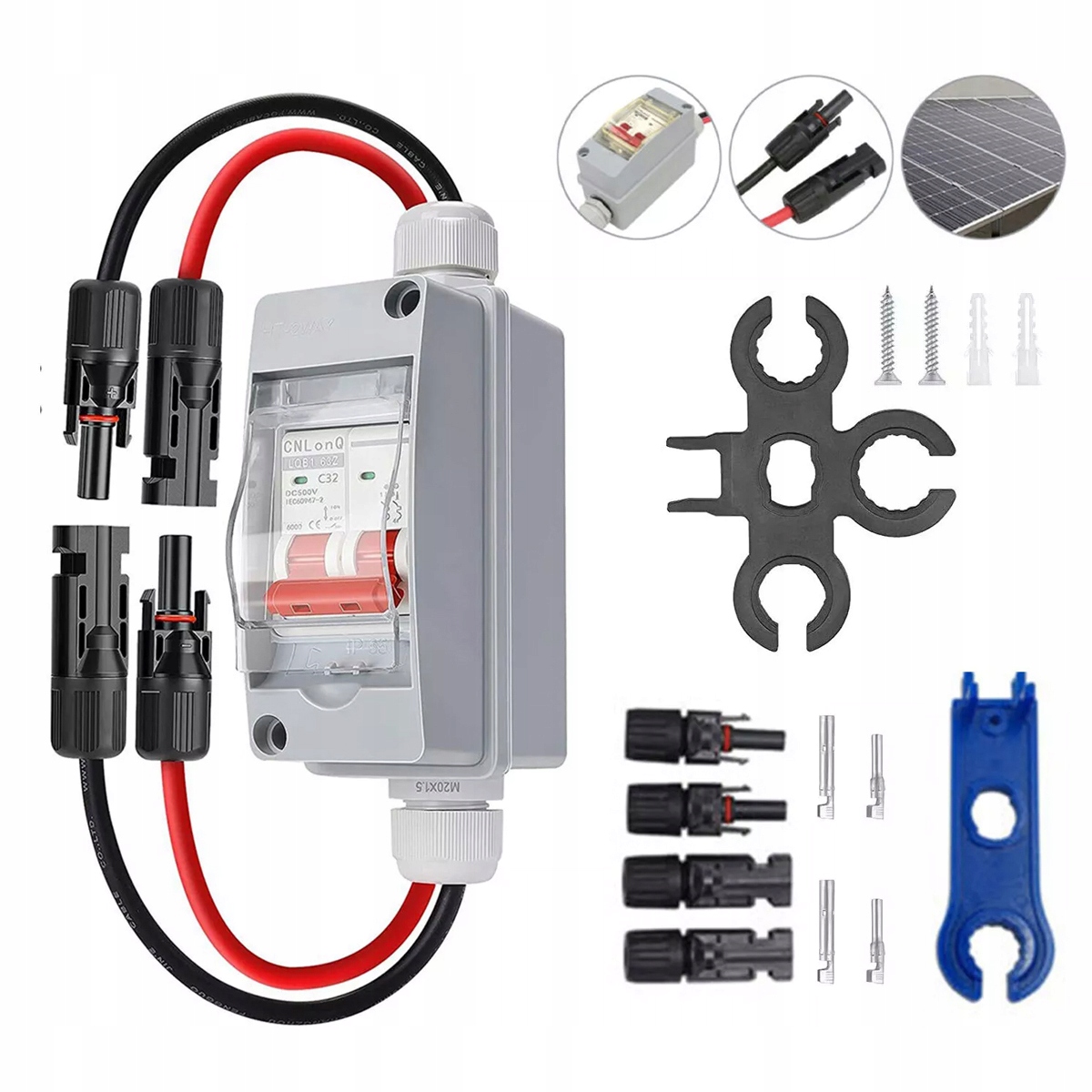 Rozłącznik Pv Solar Miniaturowy Wyłącznik DC 500V 32A IP65
