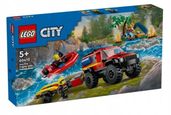 Lego 60412 City Terénní Hasičský Vůz Se Záchranným Člunem