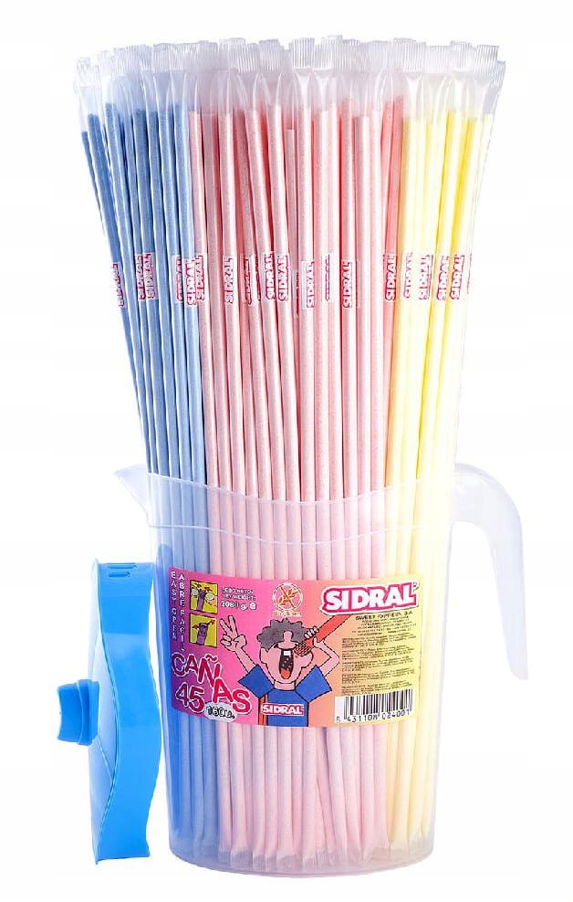 Sidral Canas Słomki z Proszkiem w Pojemniku 160szt