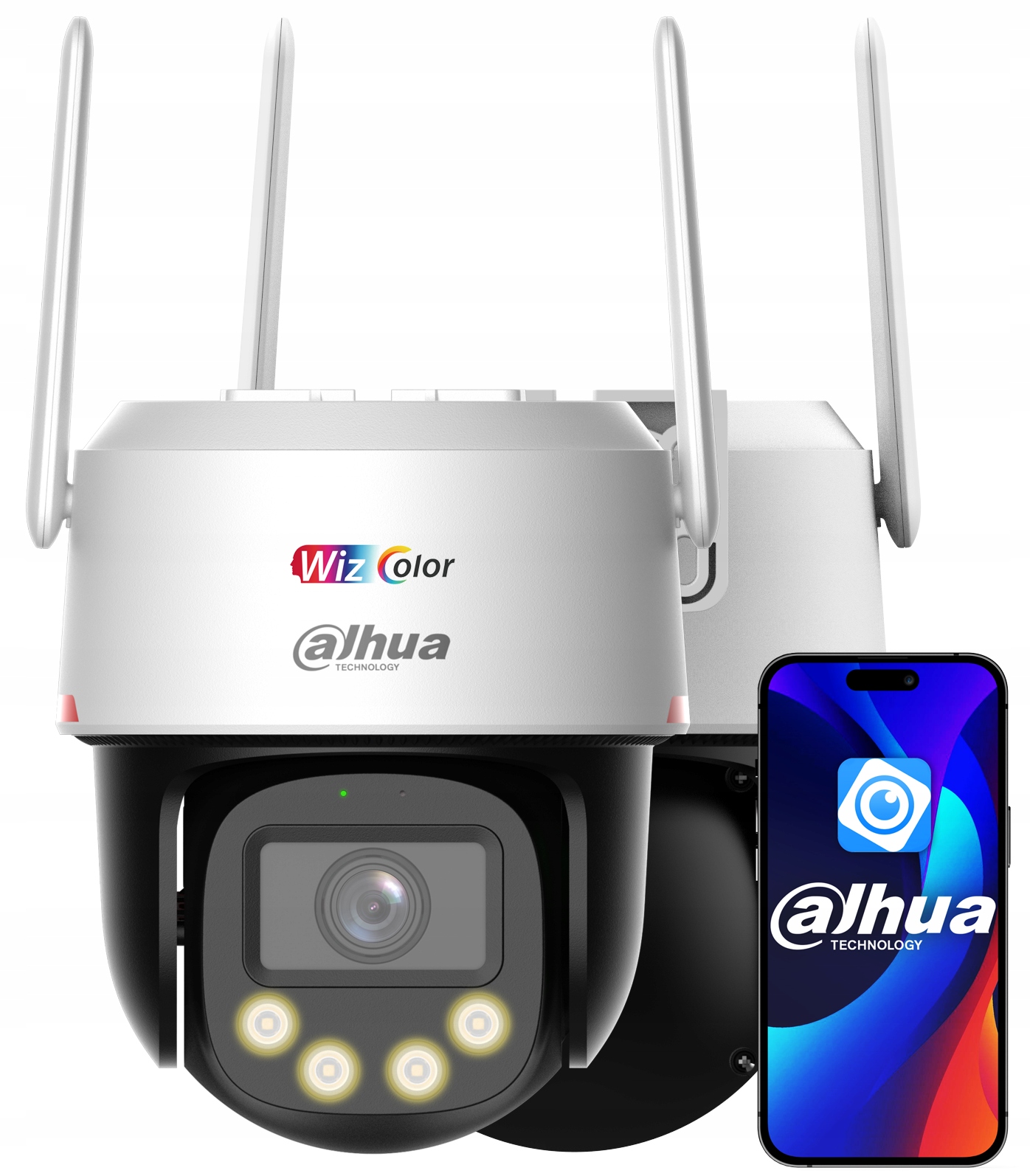 Vonkajšia otočná WiFi kamera 8MPx Dahua P8F-PV WizColor s analýzou obrazu