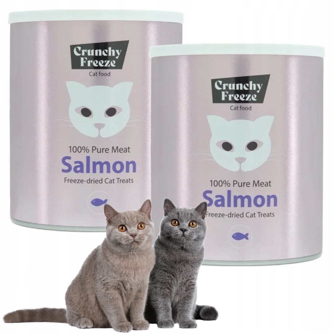 Levně Zdravé Pamlsky pro kočky 100% lyofilizovaný Losos Crunchy Freeze 2x140g