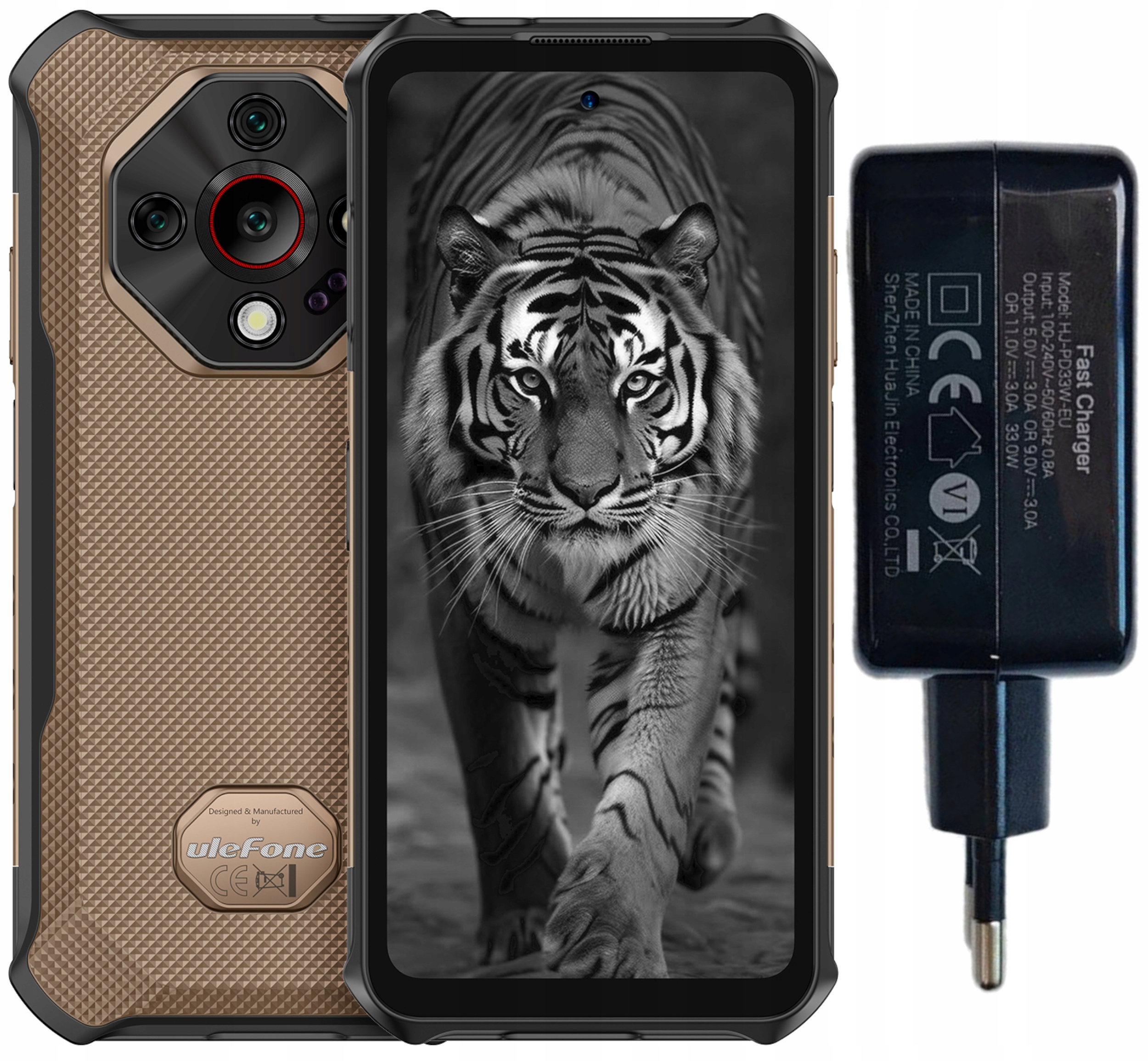 Pancerny Smartfon Ulefone Armor X16 6/128GB Android Sand Dune Ładowarka