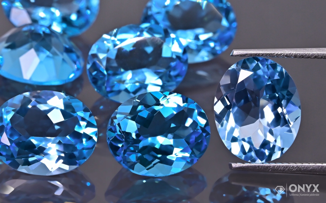 Topaz Swiss Blue fazetovaný ovál 10x8 mm