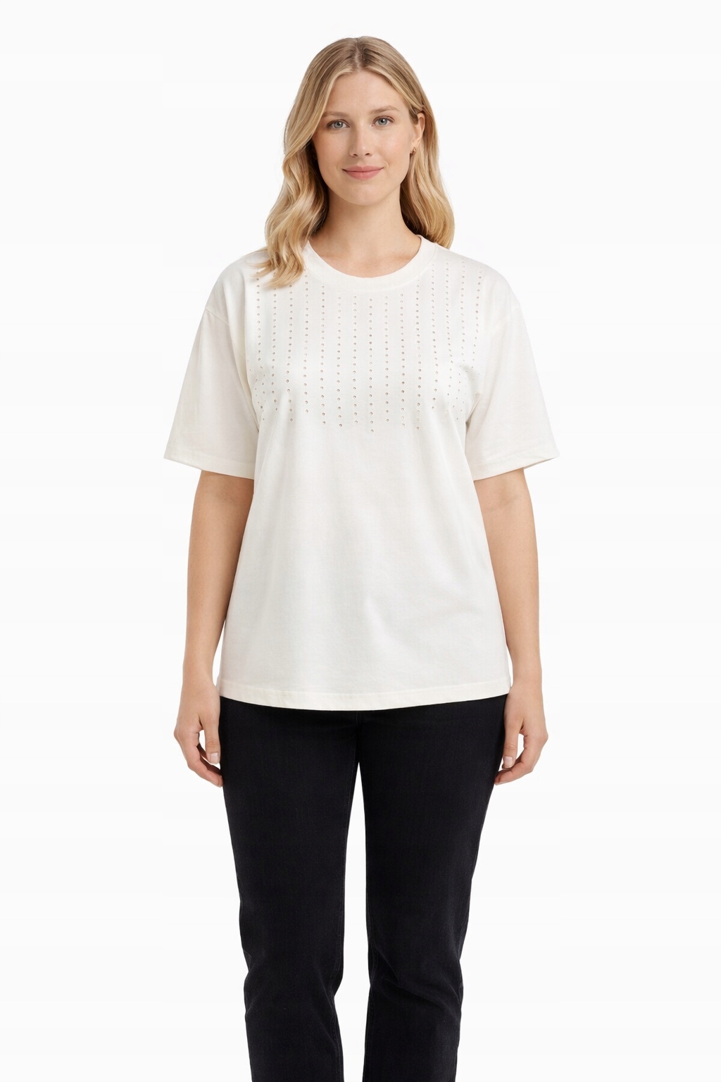 Bílé Dámské Tričko S Ažurovým Vzorem I4A