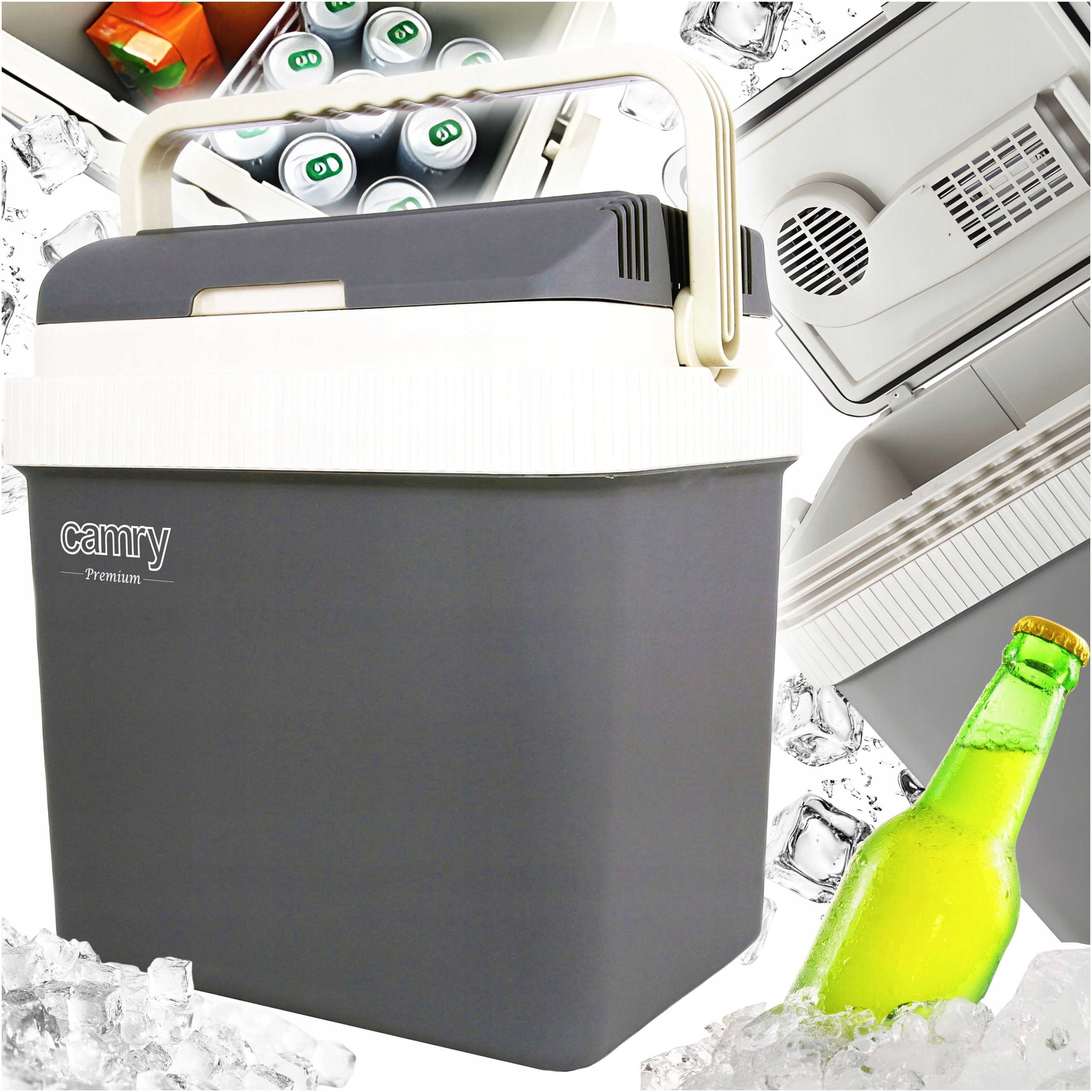 Turistická lednička Automobilová 230v 12v Přenosná velká Camry Cr 8065 21L