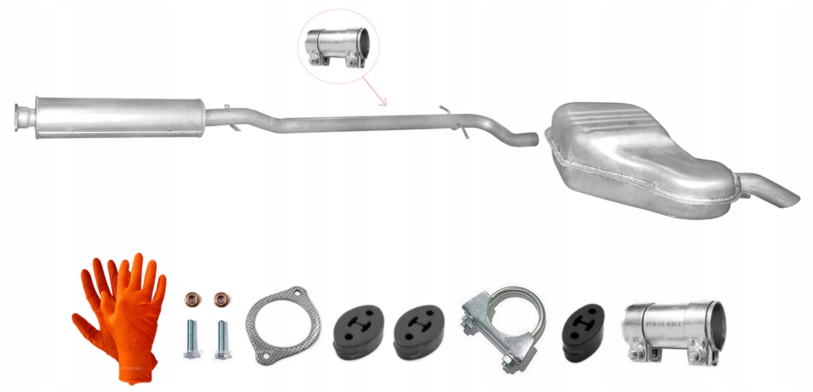 Volvo V70 2.4i 103-125 kW (2001-7/2007) Kombi Tlumič