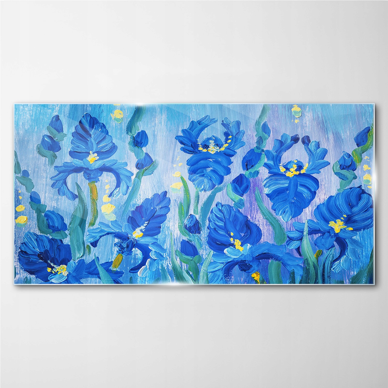 

Obraz szklany na ścianę Malarstwo kwiaty 140x70 cm