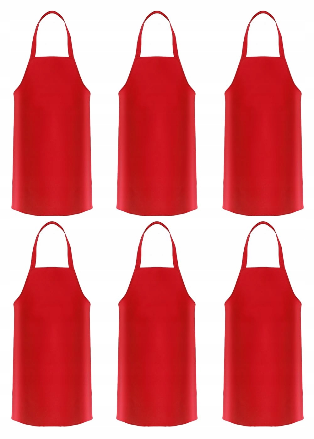 6x Kuchyňská zástěra Bílá Nastavitelná Unisex Gastronomie Bbq