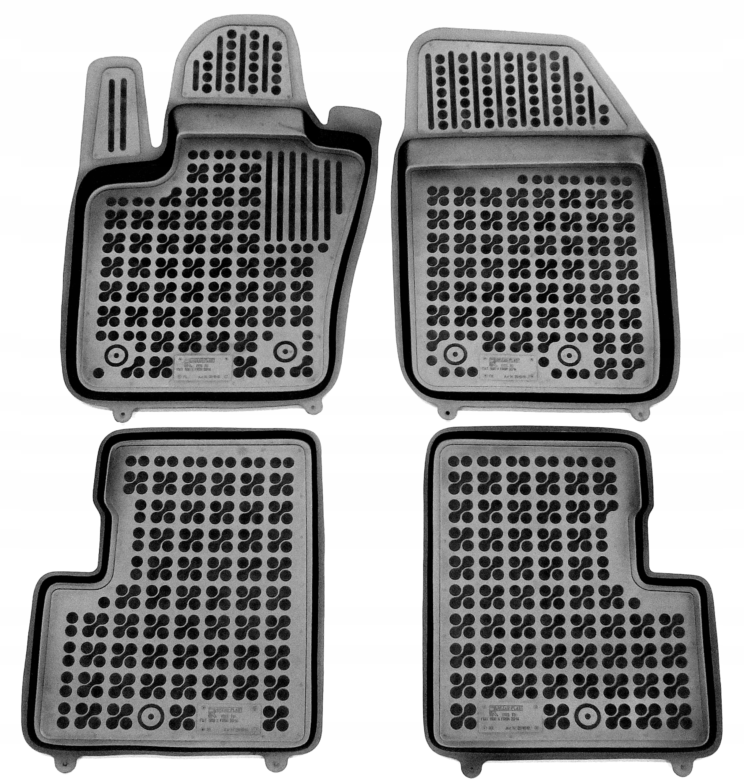 Fiat 500X 2014-2018 Fiat 500X 2018-2023 Mild Hybrid dywaniki gumowe Rezaw