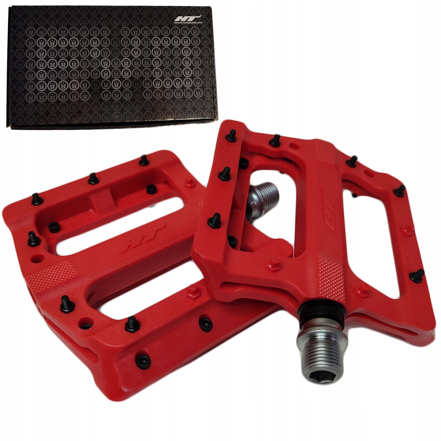 Pedały Rowerowe Platformowe Ht PA01A Red Dirt Pump Track Mtb
