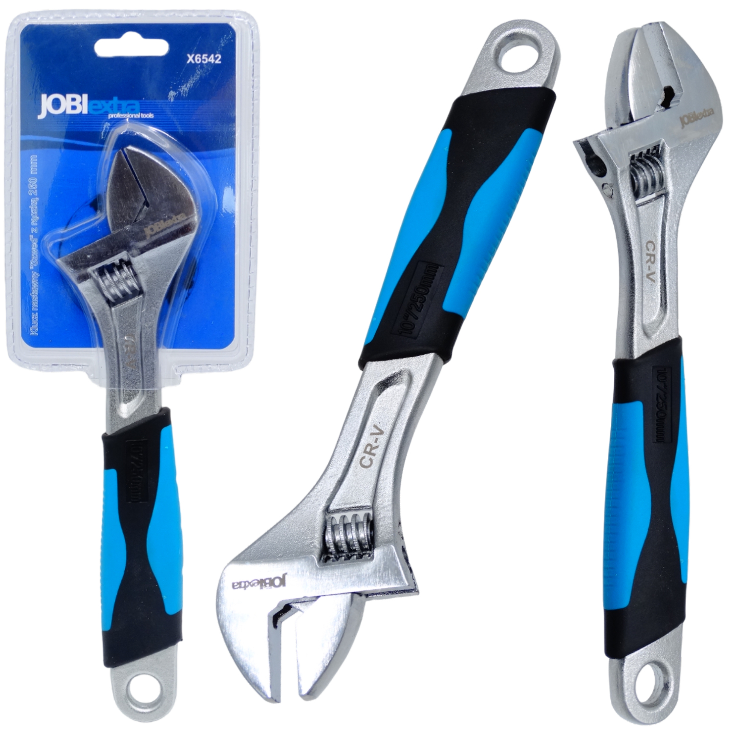 Jobi klucz nastawny szwed francuz do rur śrub CrV 200mm 8' 0-24mm X6541